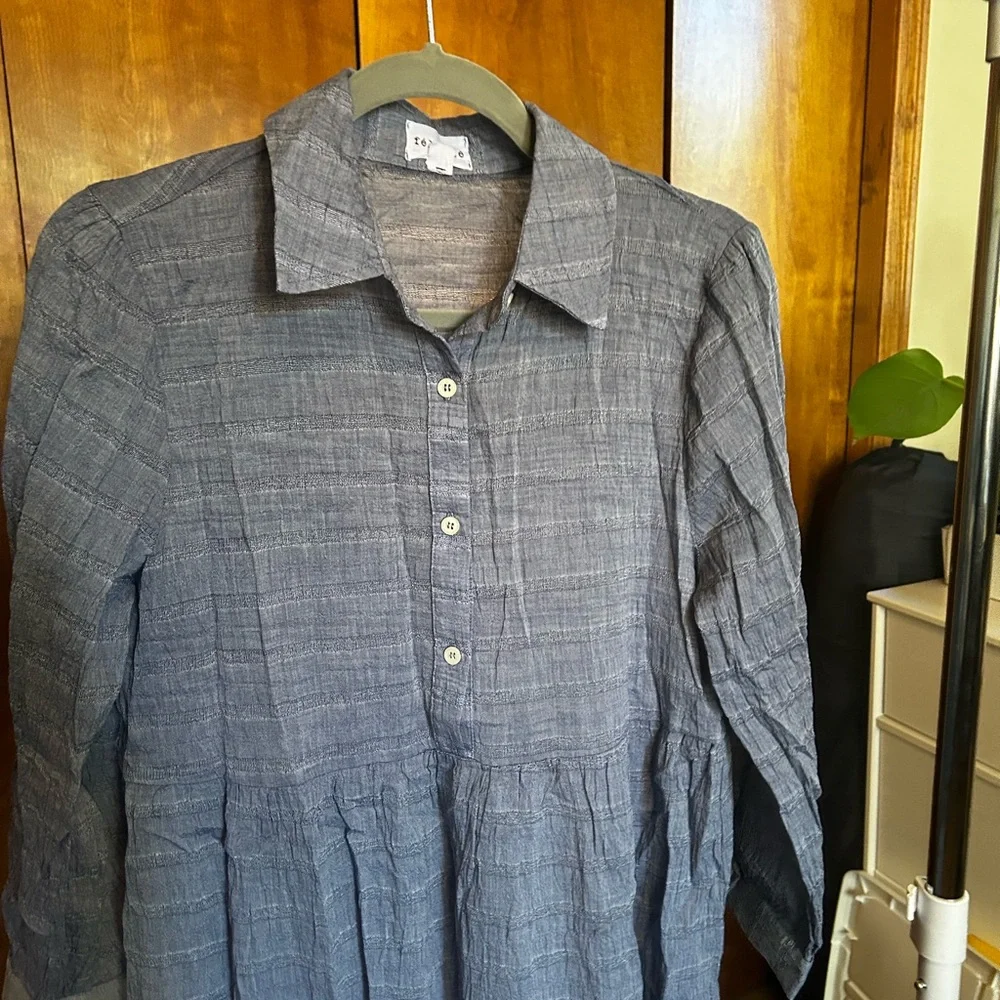 Félicité Blue Button-Up Dress - Picture 3 of 7
